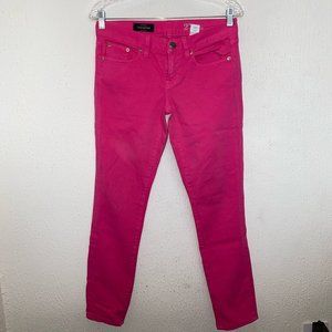 J Crew Magenta Skinny Ankle Jeans